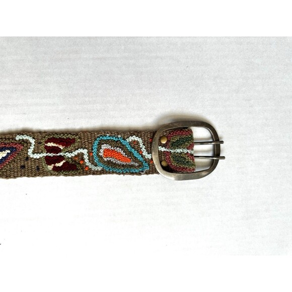 Pistil 100% Wool Embroidered Boho Belt Women's 1.75” Size M Adjustable Floral - Picture 8 of 10